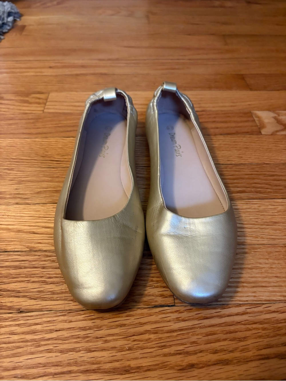 Gold Women's Ballet Flats - Comfort Slip-On
